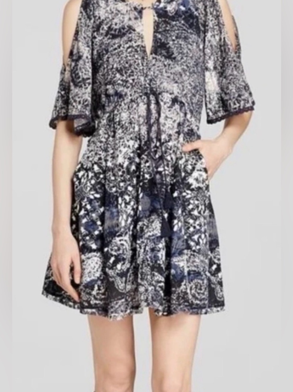Free People Love Birds Cold Shoulder Mini Dress XS